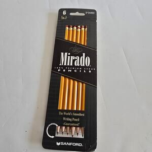 Vintage 1999 Mirado No. 2 Pencils 6 Ct. USA 100% Premium Cedar New Sharpened